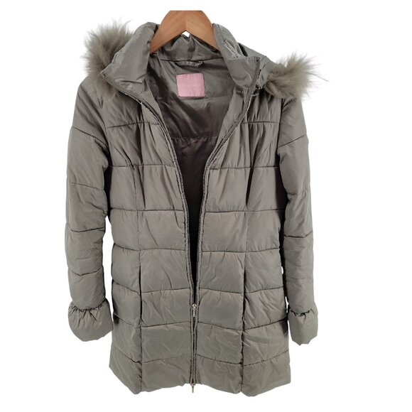 PHARD Italy Long Puffer Coat w/ Real Fur Hood – Size M - Picture 3 of 10